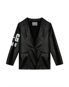 Пиджак из искусственной кожи, черный Gulliver