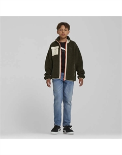 Тренировочная куртка "Hybrid Sherpa Jacket Youth", зеленый Puma