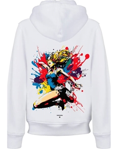 Толстовка "Dancer Colorful", принт, белый F4nt4stic