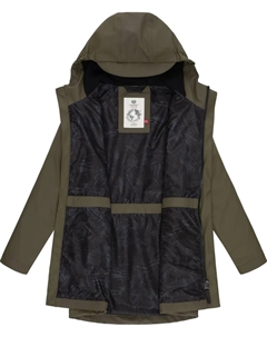 Плащ "Бивойек", стильный дождевик для мальчиков на переходный период, зеленый Ragwear