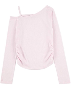 Топ Asymmetrical Ruched Long, цвет Cradle Pink Abercrombie kids