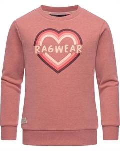 Свитер "Evka Print", стильный свитшот для девочек с классным логотипом, розовый Ragwear