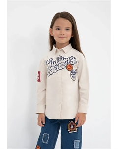 Блузка Classic, с классическим отложным воротником, бежевый Gulliver