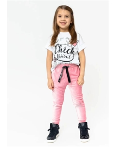 Спортивные брюки "велюровые брюки повседневного" с контрастной кулиской, розовый Gulliver