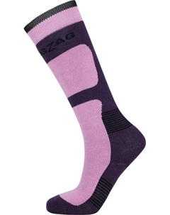 Носки "Типпи" (2 пары) с согревающим содержанием шерсти, фиолетовый Zigzag