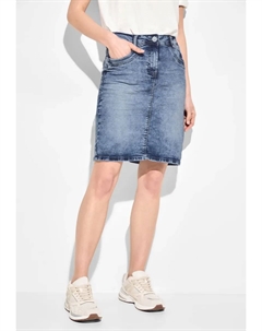 Джинсовая юбка с 5 карманами, цвет Authentic Used Wash Cecil