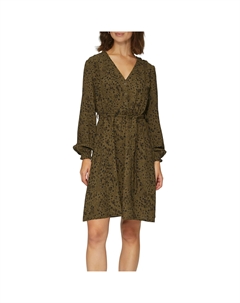 Летнее платье с принтом по всей поверхности, коричневый Qs