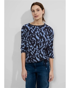 Рубашка с рукавами 3/4, с рукавами 3/4, синий Cecil