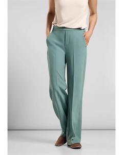 Брюки из ткани, завышенная талия, зеленый Cecil