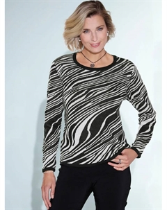 Вязаный свитер "Пуловер", цвет Schwarz-Ecru-Gemustert Classic basics