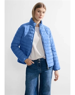 Однотонная стеганая куртка без капюшона, цвет Water Blue Cecil