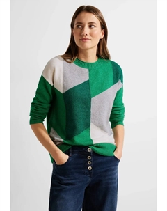 Свитер с круглым вырезом и круглым вырезом, зеленый Cecil