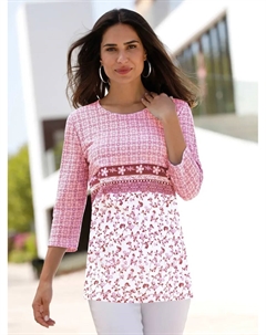 Длинная рубашка "Long Shirt", цвет Weiß-Malve-Bedruckt Classic basics