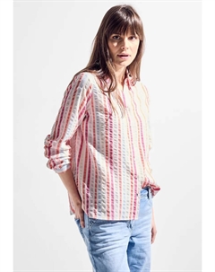 Блузка-рубашка в полоску, розовый Cecil