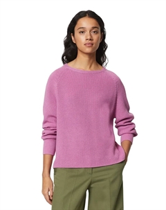 Свитер с круглым вырезом "из плотного органического хлопка", фиолетовый Marc o'polo