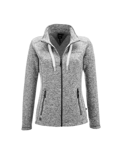 Вязаная флисовая куртка "LUVIENNE WOMEN", контрастная молния, серый Deproc active