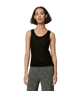 Вязаный свитер "из ленточной пряжи", черный Marc o'polo