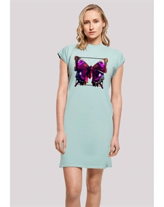 Платье-рубашка "Розовое", принт, мятный F4nt4stic