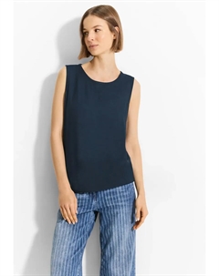 Топ-блузка, выполненная из мягкой вискозы, синий Cecil