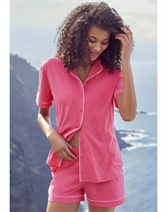 Пижама (2 шт., 1 шт.), с контрастной окантовкой, розовый Vivance dreams