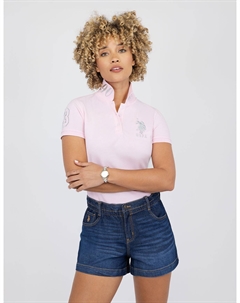 Футболка-поло U.S. Polo Assn Uspa Metallic Print, розовый U.s. polo assn.