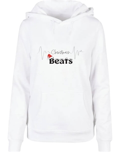 Толстовка " женская женская толстовка Christmas Beats Basic", белый Merchcode
