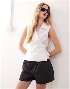 Топ-халат без рукавов в будние дни белого цвета Weekday