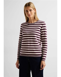 Свитер с круглым вырезом и круглым вырезом, цвет Deep Berry Melange Cecil