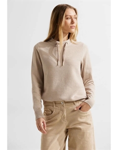 Свитер с воротником стойкой, с воротником стойкой, цвет Hazelnut Melange Cecil