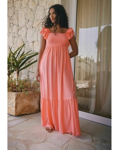 Длинное платье RUFFLE SLEEVE MIDI, фуксия Next