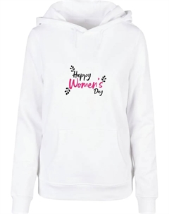 Толстовка " Damen Ladies WD - Happy Women's Day Basic Hoody", белый Merchcode