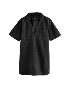 Платье из денима REGULAR FIT, черный Next