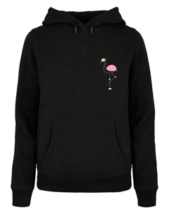 Толстовка "Женская толстовка Flamingo Basic с капюшоном ", черный Merchcode