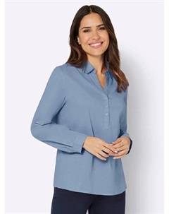 Блузка-рубашка, синий Classic basics