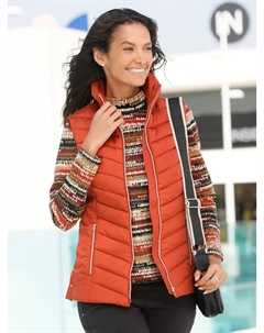 Повседневный образ стеганый жилет, красный Casual looks