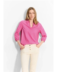 Блузка с короткими рукавами и V-образным вырезом, розовый Cecil