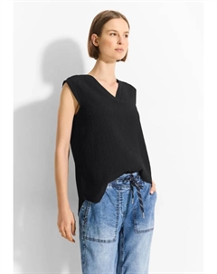 Блуза-топ из мягкой смеси материалов, черный Cecil