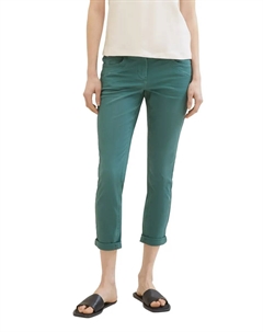 Брюки 7/8, с завязками на манжетах, зеленый Tom tailor