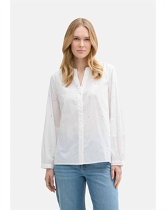 Блуза MIT LEICHTEN BALLONÄRMELN, кремовый Tom tailor