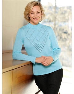 Свитер с воротником стойкой "Пуловер", цвет Aquamarin Classic basics