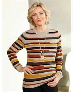 Жаккардовый свитер "Пуловер", цвет Sand-Rostrot-Gemustert Classic basics