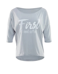 Рубашка с рукавом 3/4 "MCS001 ультралегкая", с белым блестящим принтом, белый Winshape