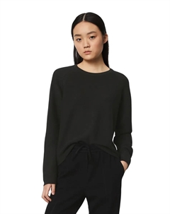 ДЕНИМ-свитер с круглым вырезом "с мини-структурой" Denim, черный Marc o'polo