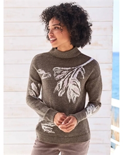 Свитер с воротником стойкой "Пуловер", бежевый Heine