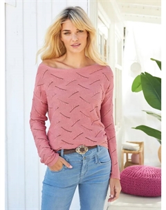 Вязаный свитер "Пуловер", розовый Heine