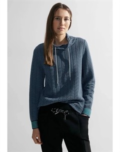 Толстовка с кулиской на воротнике, синий Cecil