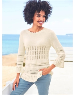 Свитер с круглым вырезом "Пуловер", цвет Champagner Heine