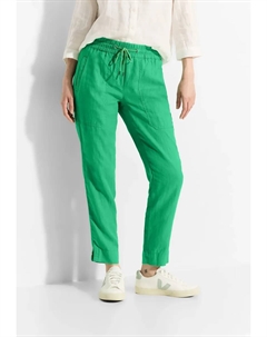 Брюки, средняя талия, зеленый Cecil