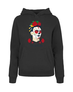 Толстовка "Женская толстовка Frida Kahlo - Dia de los muertos", черный Merchcode