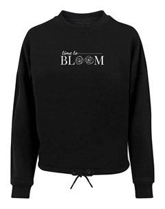 Свитер " Ladies Ladies Время расцветать - Oversize Crewneck", черный Merchcode